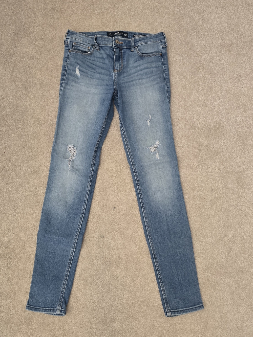 Hollister Mid-Rise Super Skinny Women's Jeans - Light Blue Size 9R (29/30)